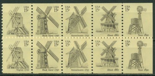 USA 1980 Windmühlen 1415/19 D/E ZD postfrisch