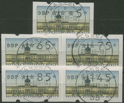 Berlin ATM 1987 Automatenmarken Versandstellensatz (5 Werte) VS 2 gestempelt