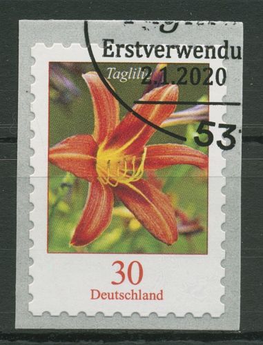 Bund 2020 Freimarke Blumen Lilie 3516 gestempelt
