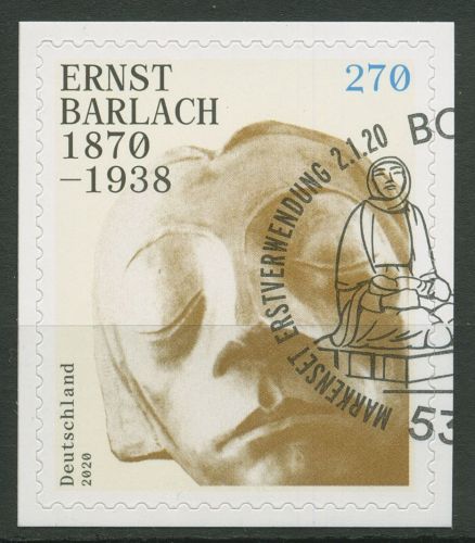Bund 2020 Bildhauer Ernst Barlach 3521 gestempelt