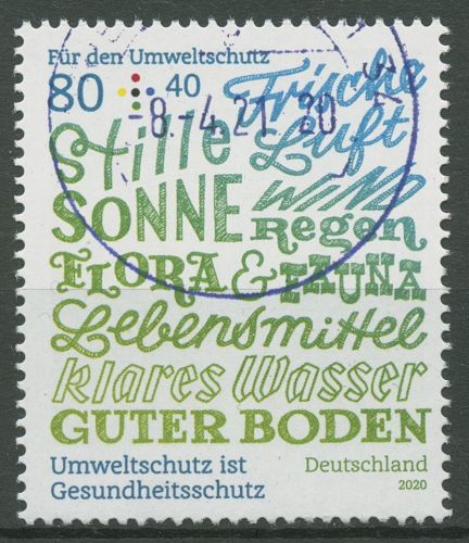 Bund 2020 Umweltschutz 3561 gestempelt