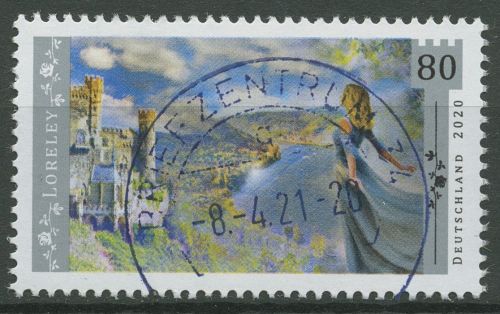 Bund 2020 Sagenhaftes Deutschland Die Loreley Burg Rheinstein 3567 gestempelt