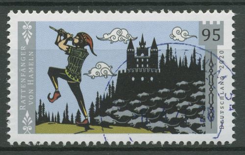 Bund 2020 Sagenhaftes Deutschland Der Rattenfänger von Hameln 3578 gestempelt