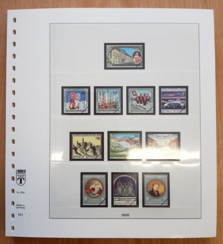 LINDNER-T Vordruckblätter Österreich 1996/2006 gebraucht (Z1581)