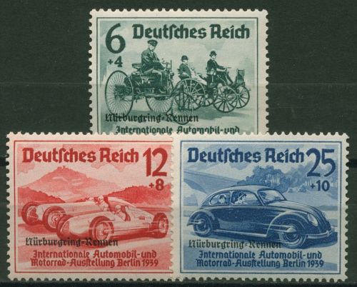 Deutsches Reich 1939 Nürburgring-Rennen 695/97 postfrisch
