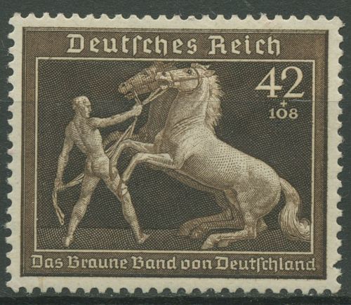 Deutsches Reich 1939 Galopprennen Das Braune Band 699 mit Falz
