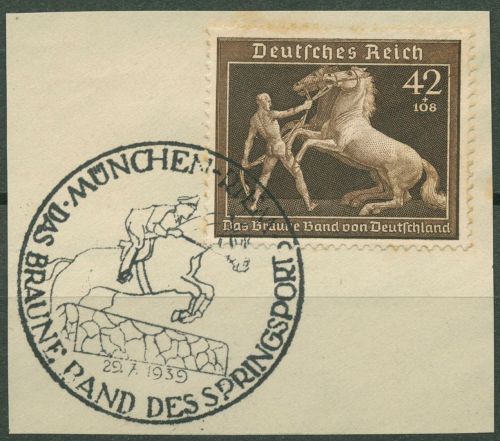 Deutsches Reich 1939 Galopprennen Das Braune Band 699 Sonderstempel