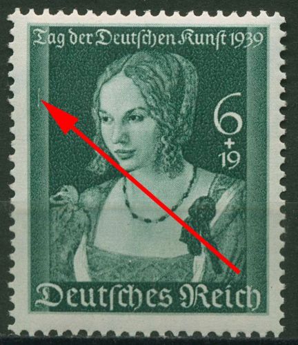Dt. Reich 1939 Tag der Dt. Kunst mit Plattenfehler 700 PF ? postfrisch