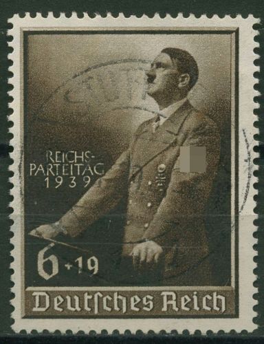 Deutsches Reich 1939 Reichsparteitag Nürnberg 701 mit TOP-Stempel