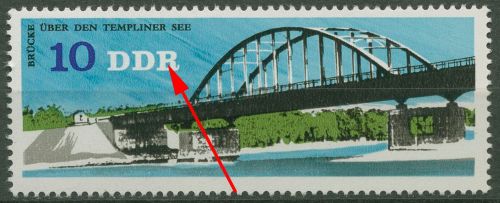 DDR 1976 Brücken mit Plattenfehler 2163 F 25 postfrisch