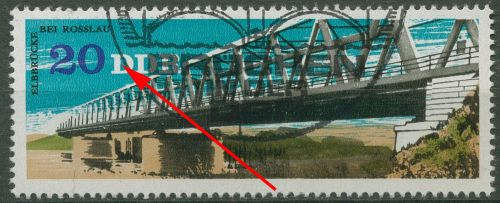 DDR 1976 Brücken mit Plattenfehler 2165 F 5 mit Sonderstempel