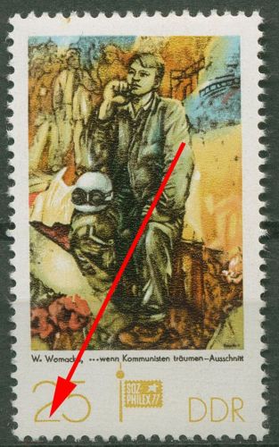 DDR 1977 SOZPHILEX 77 mit Plattenfehler 2248 F KLB F 2 postfrisch