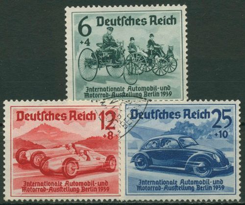 Deutsches Reich 1939 Int. Automobilausstellung 686/88 gestempelt