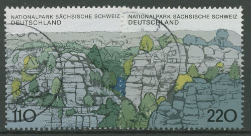 Bund 1998 Nationalpark Sächsische Schweiz 1997/98 gestempelt, Blockeinzelmarken