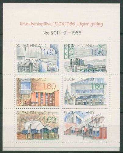 Finnland 1986 Architektur Moderne Markenheftchen MH 17 postfrisch (C92922)