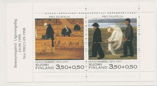 Finnland 1999 Malerei Hugo Simberg Markenheftchen MH 55 postfrisch (C95230)