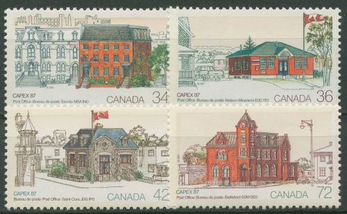 Kanada 1987 CAPEX Toronto Postgebäude 1022, 1041/43 postfrisch