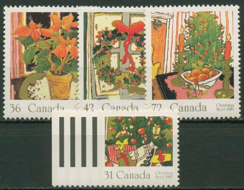 Kanada 1987 Weihnachten Weihnachtsstern Festtafel 1062/65 postfrisch
