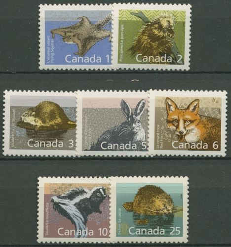 Kanada 1988 Säugetiere Biber Schneeschuhhase Rotfuchs 1102/08 postfrisch