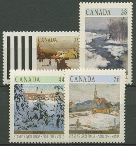 Kanada 1989 Weihnachten Gemälde 1153/56 postfrisch