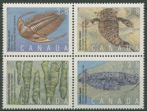 Kanada 1990 Prähistorisches Leben Blaualge Trilobit 1187/90 ZD postfrisch