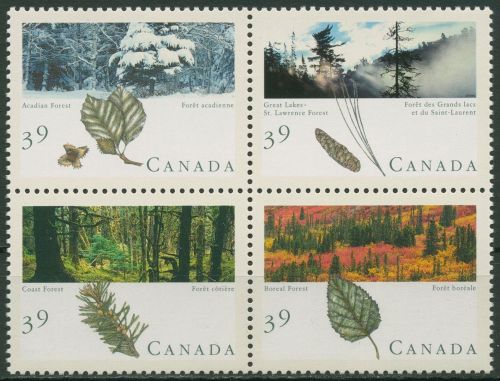 Kanada 1990 Die Wälder Kanadas Bäume 1191/94 ZD postfrisch