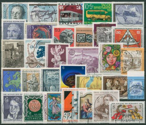 Österreich Jahrgang 1978 komplett (1566/96) gestempelt (SG62139)