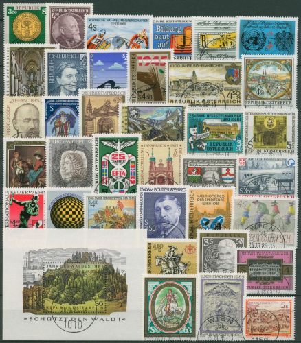 Österreich Jahrgang 1985 komplett (1799/35, Bl. 7) gestempelt (SG62146)