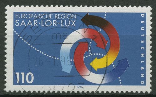 Bund 1997 Dreiländereck Saar-Lor-Lux 1957 gestempelt