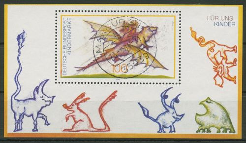 Bund 1994 Für uns Kinder Fabelwesen Block 30 mit TOP-Stempel (C98704)