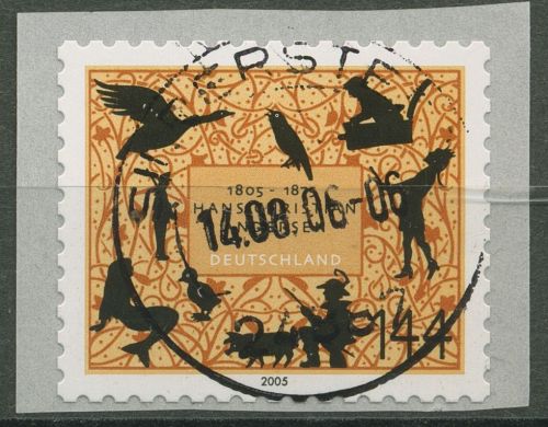 Bund 2005 Andersen Rollenmarke sk 2455 mit Nr. und TOP-Stempel