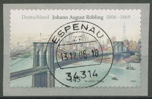 Bund 2006 J., A. Röbling Rollenmarke sk 2546 mit Nr. und TOP-Stempel