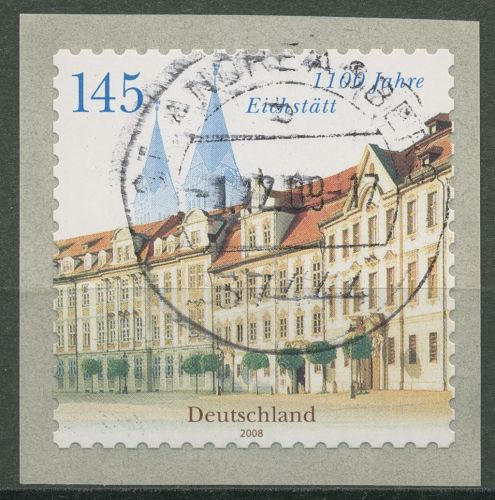 Bund 2008 Eichstätt Rollenmarke sk 2643 mit Nr. und TOP-Stempel