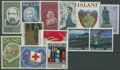 Island 1975 Jahrgang komplett 500/12 postfrisch (G96104)
