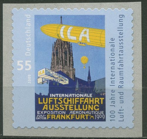 Bund 2009 Luftschiffahrt Rollenmarke (100er-Rolle) sk 2755 mit Nr. postfrisch