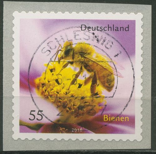 Bund 2010 Bienen Rollenmarke sk 2799 mit Nr. und TOP-Stempel