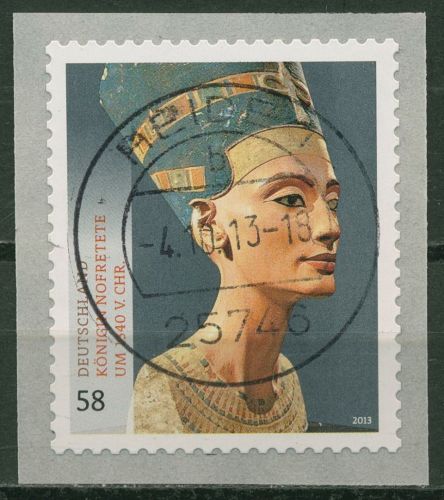 Bund 2013 Nofretete Rollenmarke (100er-Rolle) sk 2994 R mit Nr. und TOP-Stempel