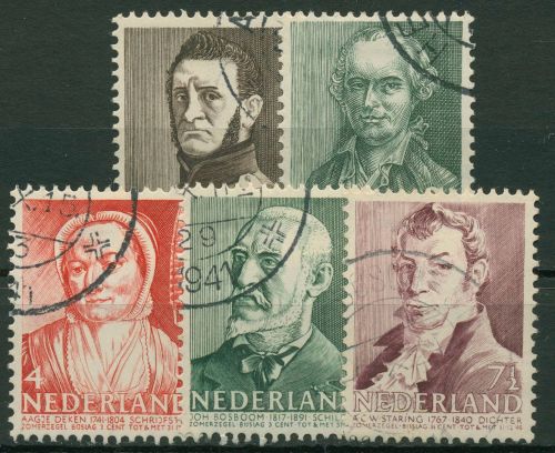Niederlande 1941 Sommermarken kulturelle und soziale Fürsorge 392/96 gestempelt