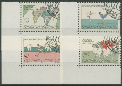 Liechtenstein 1988 Olympia Sommerspiele Seoul 947/50 gestempelt