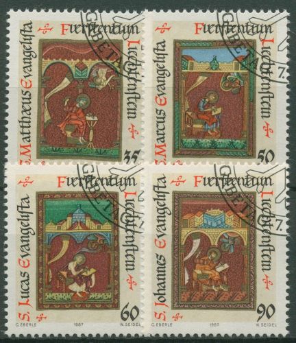 Liechtenstein 1987 Weihnachten Die vier Evangelisten 930/33 gestempelt