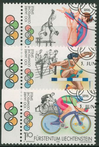 Liechtenstein 1996 Olympia Sommerspiele Atlanta 1129/31 gestempelt
