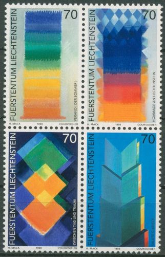 Liechtenstein 1998 Zeitgenössische Kunst Heinz Mack 1167/70 ZD postfrisch
