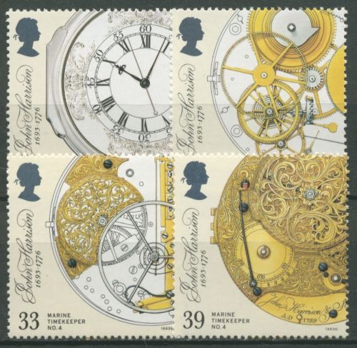 Großbritannien 1993 John Harrison Schiffschronometer 1441/44 postfrisch