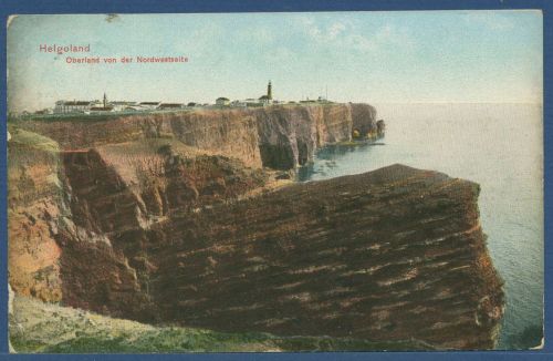 Helgoland Oberinsel von der Nordwestseite, gelaufen 1912 (AK5905)