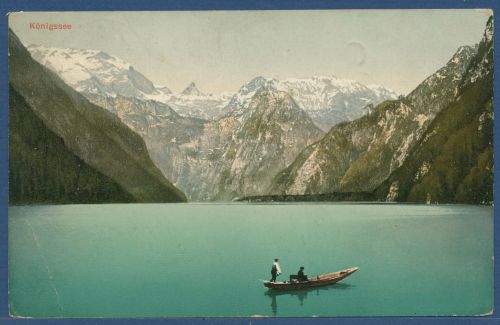 Königssee Einfahrt zum Malerwinkel, gelaufen 1910 (AK5877)