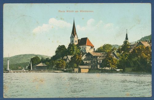 Maria Wörth am Wörthersee, gelaufen 1910? (AK4605)