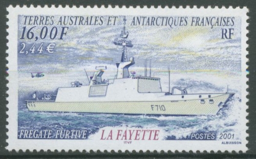 Franz. Antarktis 2001 Schiffe Fregatte La Fayette 451 postfrisch