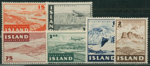 Island 1947 Flugzeuge über Landschaften 241/46 postfrisch