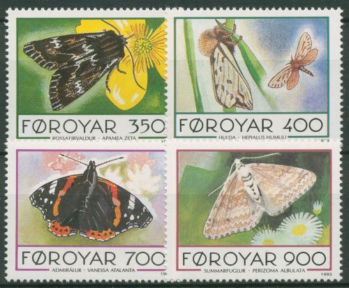 Färöer 1993 Schmetterlinge 252/55 postfrisch