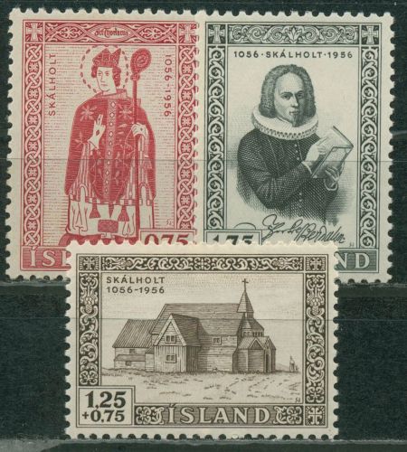 Island 1956 Skalholt- Kirche Bischof Gizurarson 300/02 postfrisch